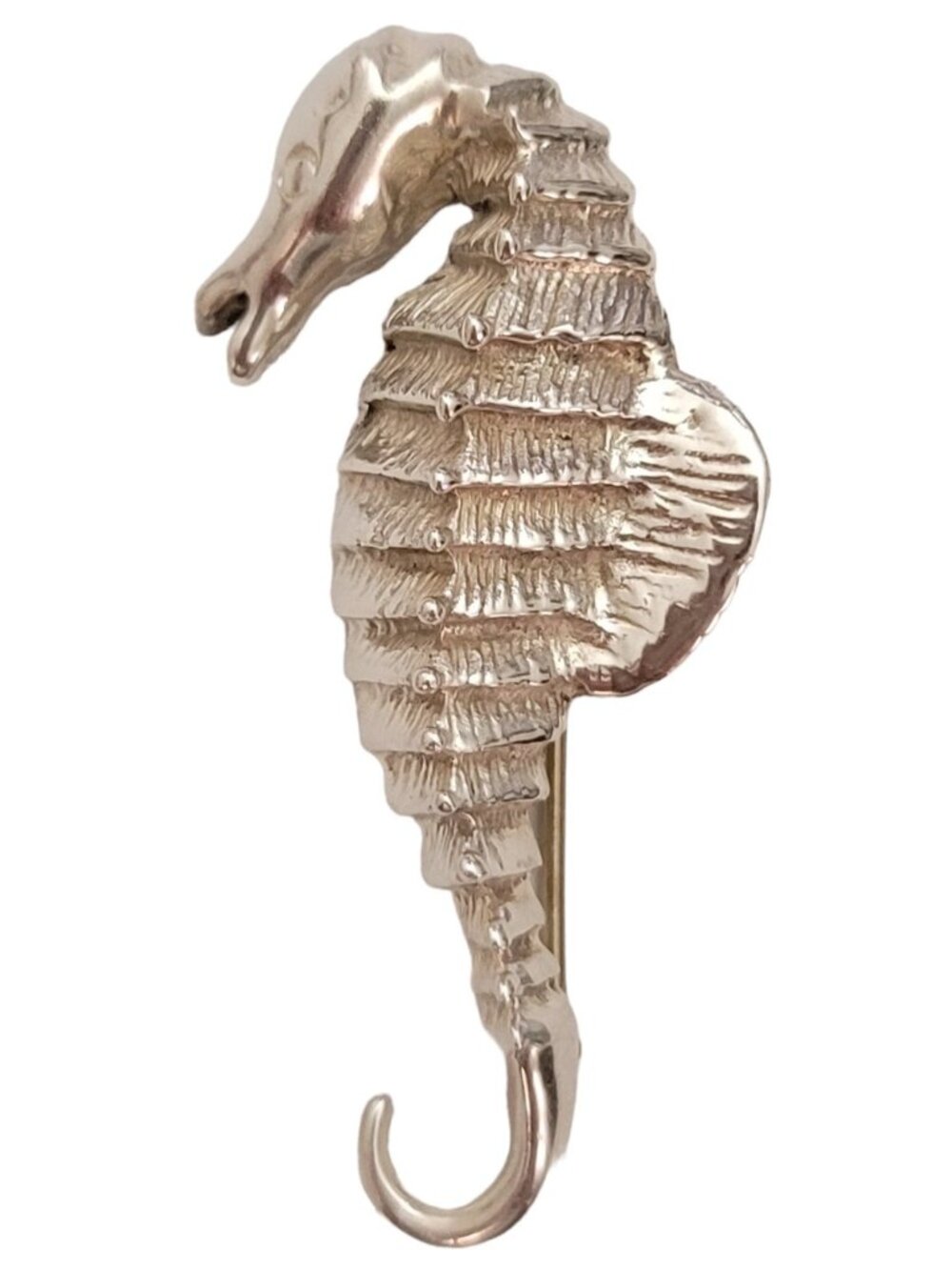Sterling Silver 925 Mexico Seahorse Brooch Pin E240